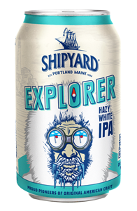 Shipyard Explorer Hazy White IPA 12oz can